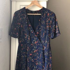 Madewell floral wrap dress